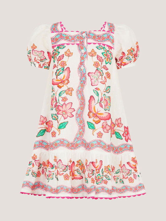 Dsiney Kidz - Monsoon Cream Baby Jelena Butterfly Print Dress image 2
