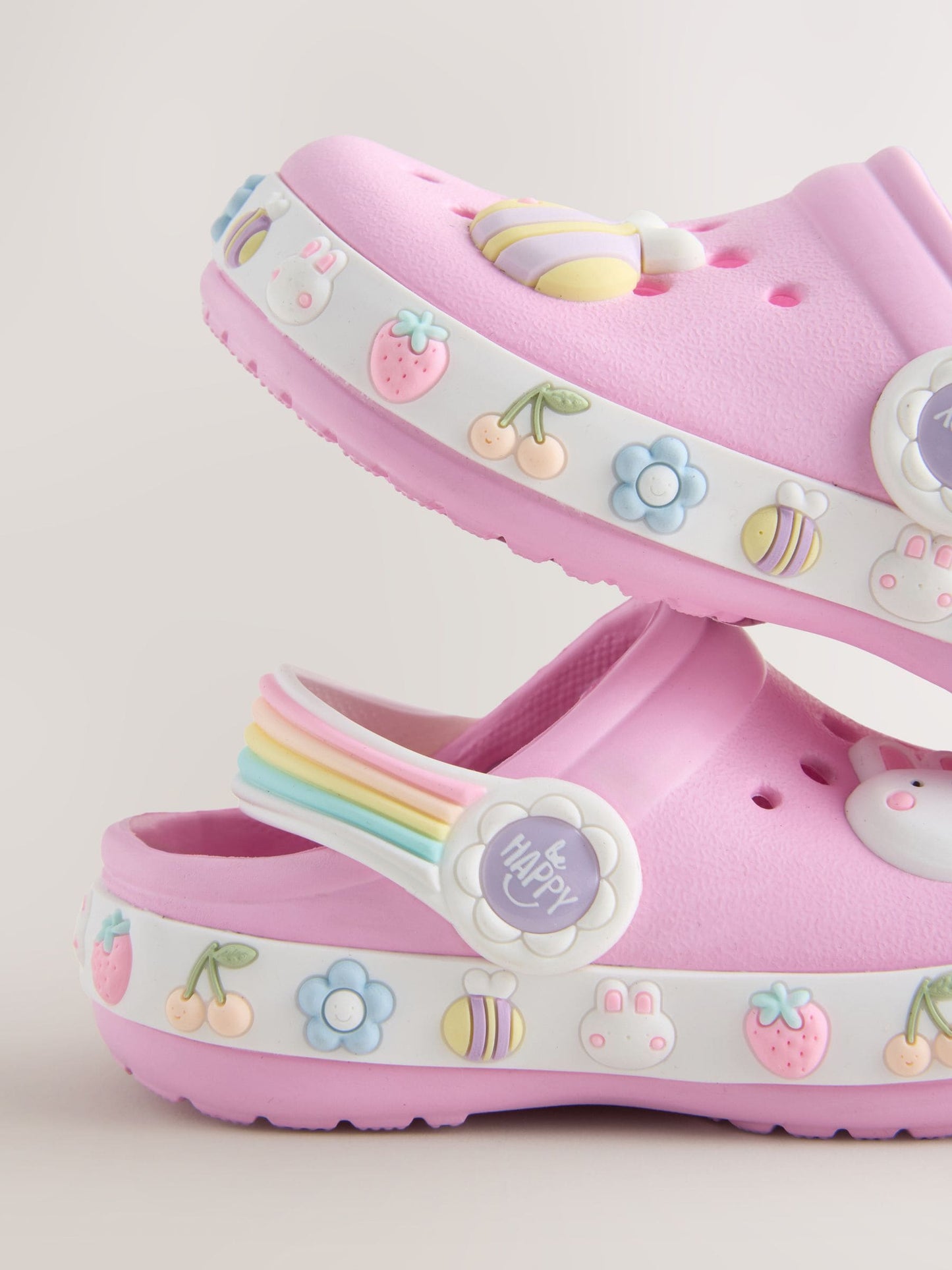 Pink Wide Fit (G) Character Clogs image 6