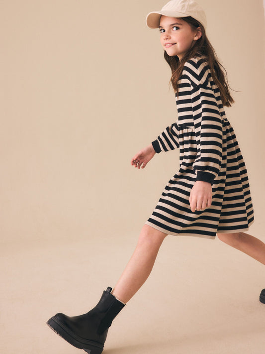 Dsiney Kidz - Monochrome Cosy Rib Jumper Dress (3-16yrs) image 2