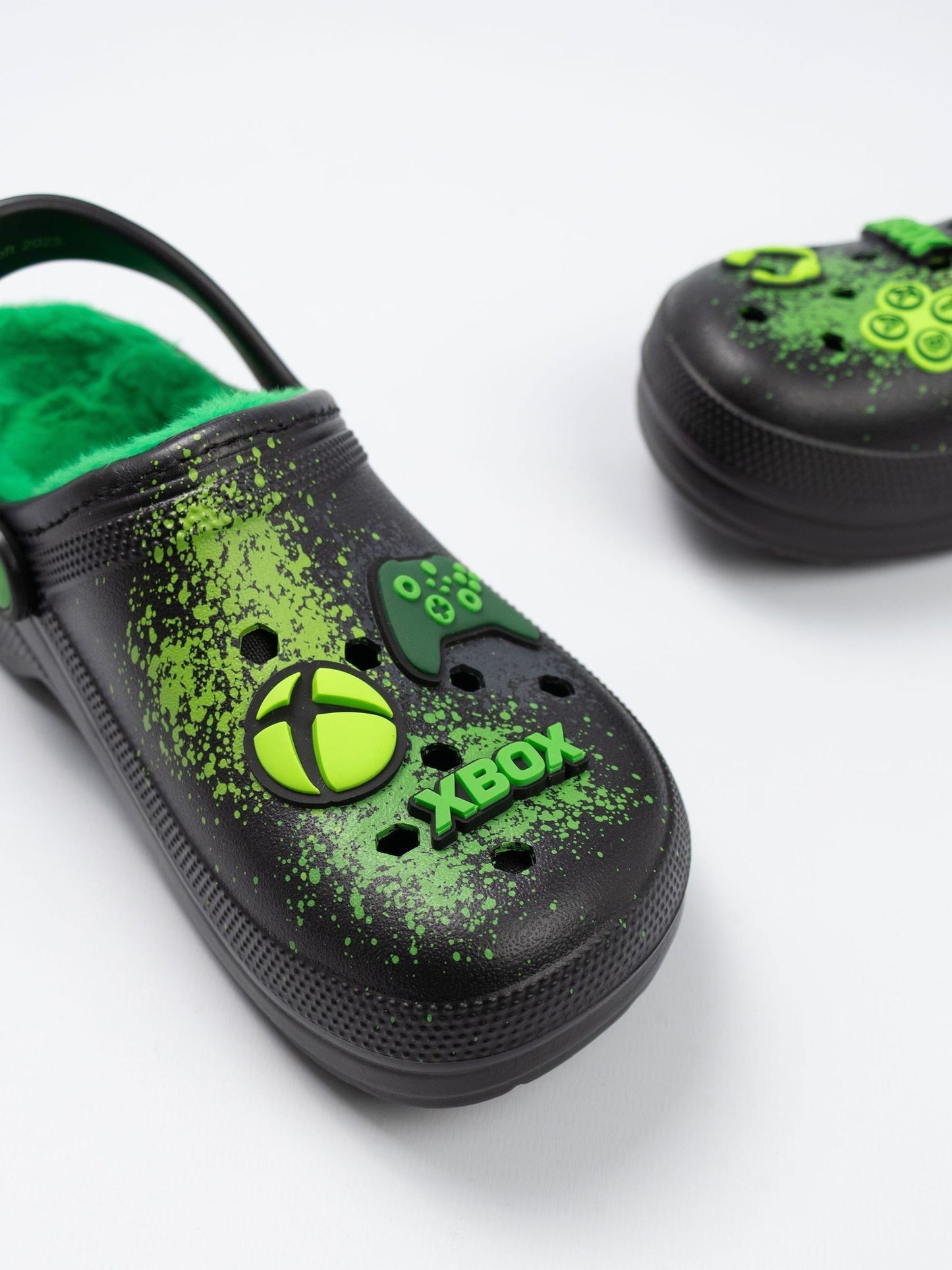 Vanilla Underground Black Xbox Logo Fur Lined Clogs image 6