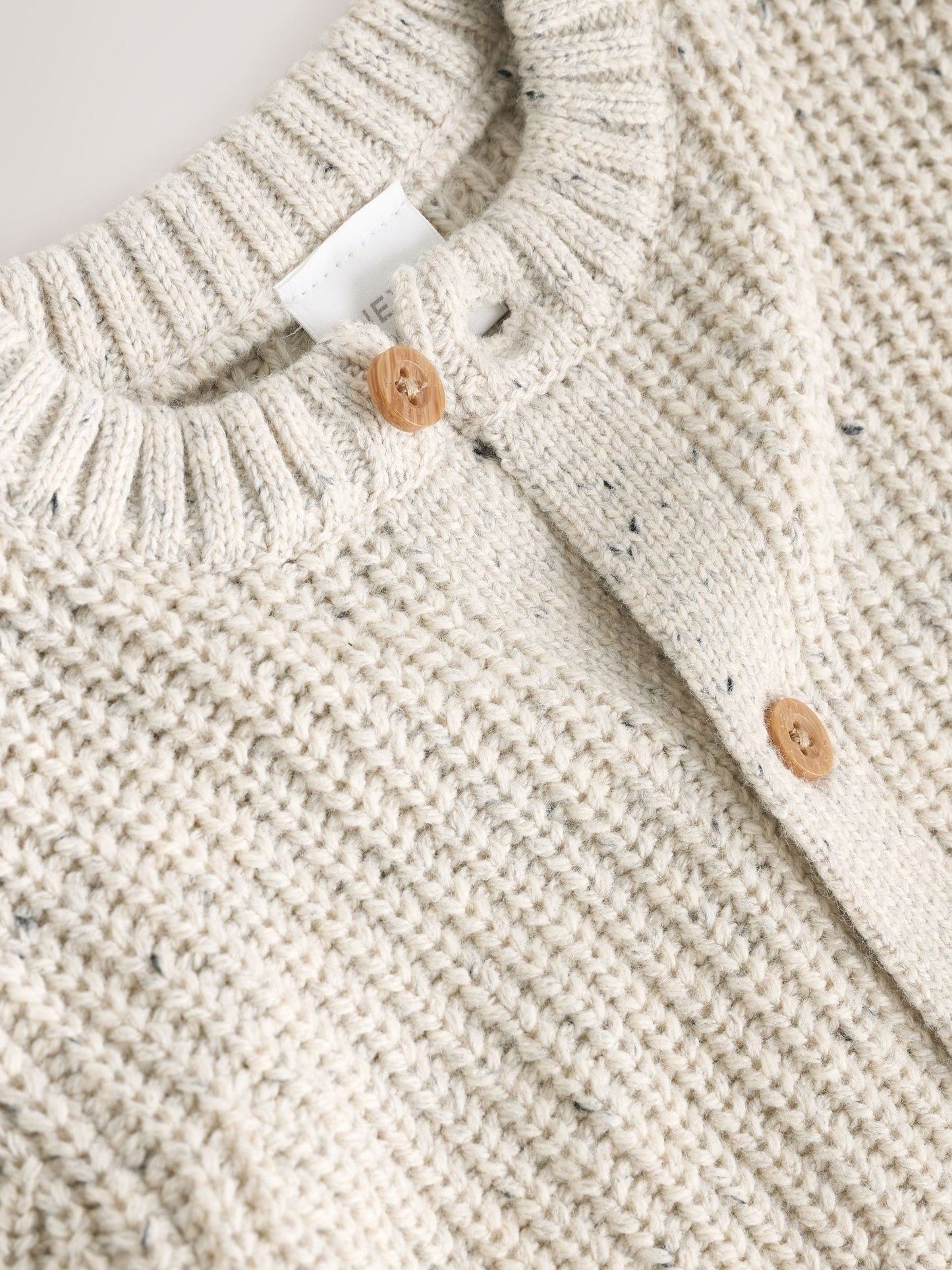 Neutral "My First Eid" Baby Knitted Cardigan image 6
