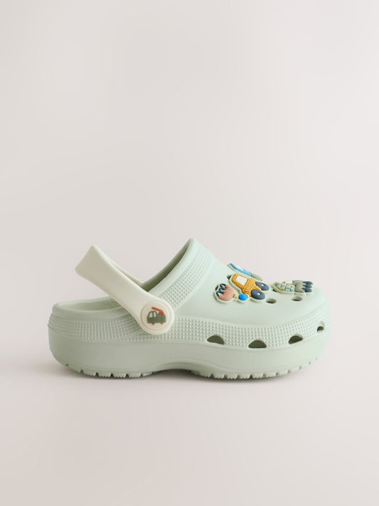Sage Green Transport Wide Fit (G) Comfort Clogs image 2