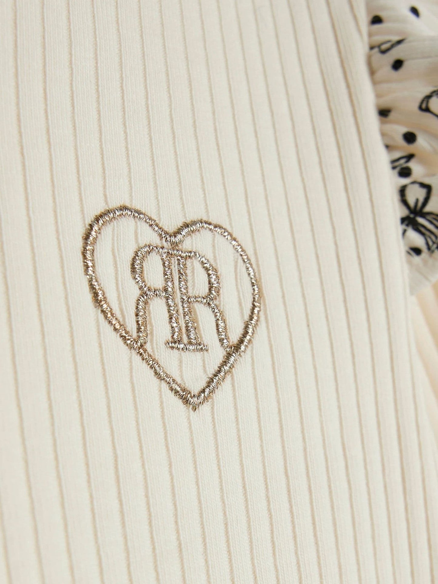 River Island Cream Frill Top & Rib Waist Band Leggings Set image 4