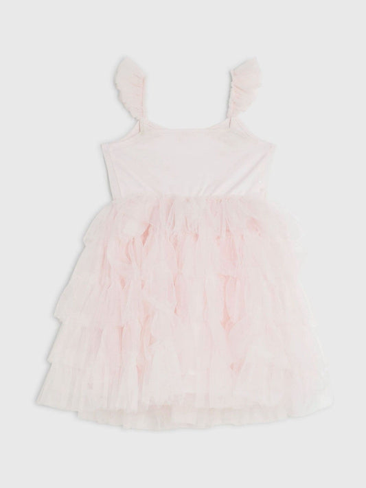 River Island Pink Flower Sequin Tulle Dress image 2