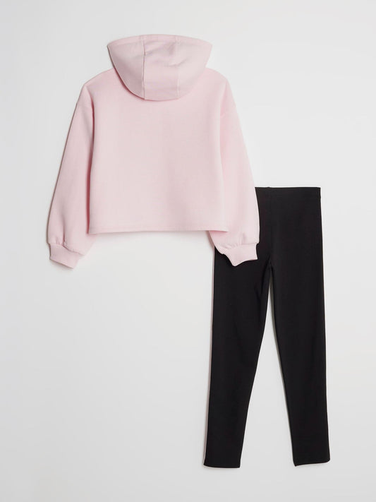 River Island Pink Iconic Girl Hoodie & Leggings Set