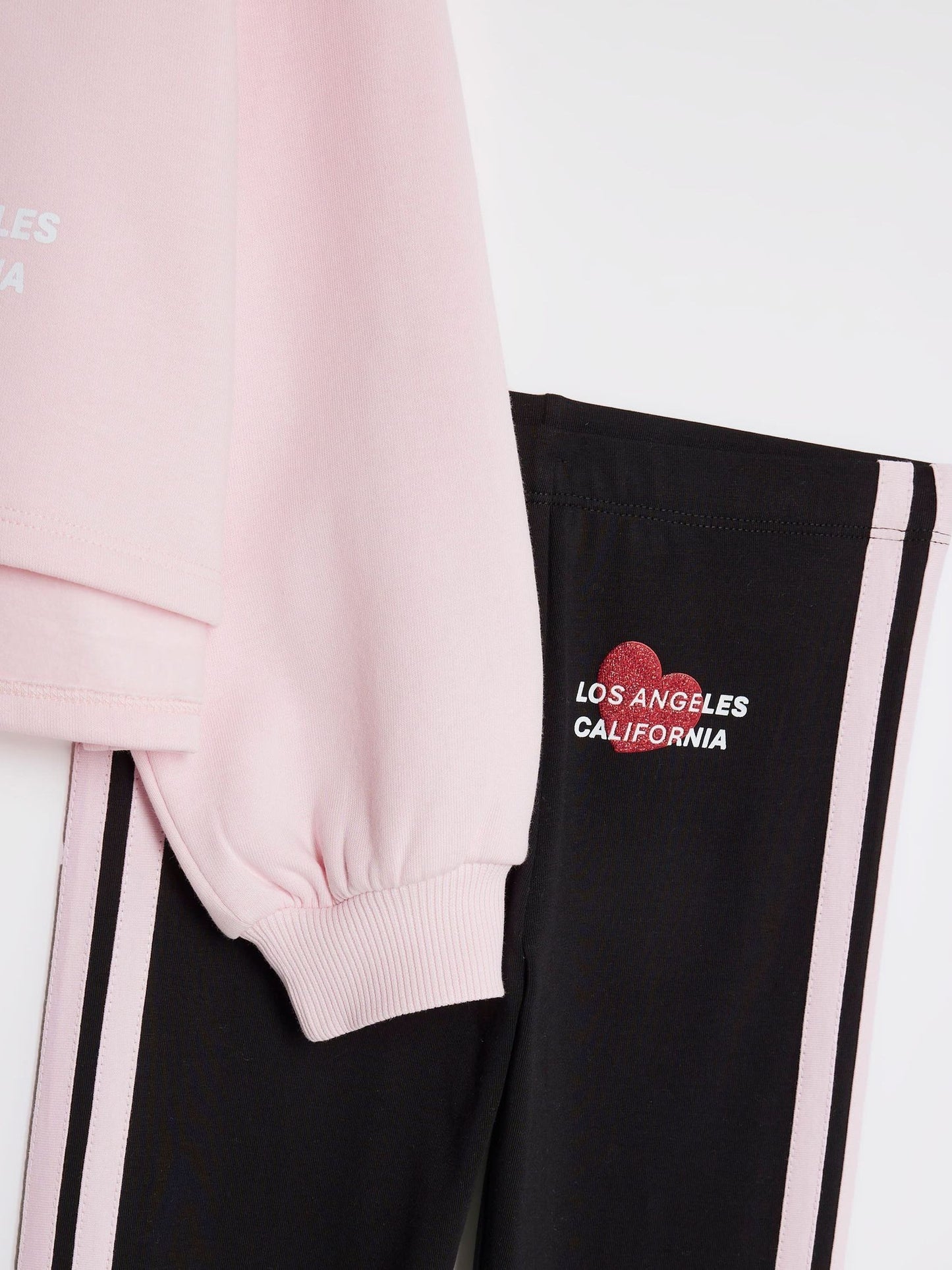 River Island Pink Iconic Girl Hoodie & Leggings Set