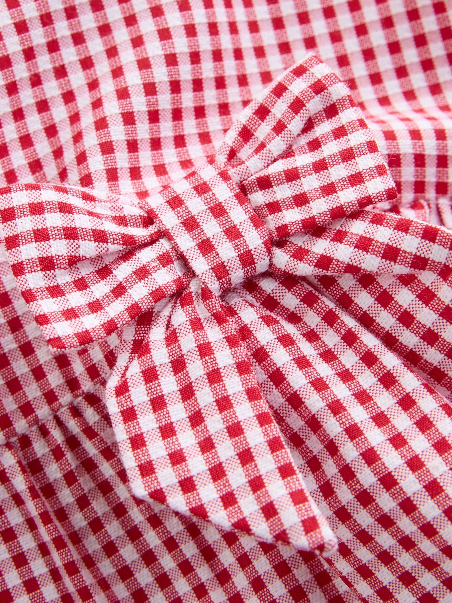 Red Cotton Rich Utility Bow Gingham School Dress (3-14yrs) image 8