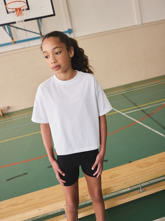 Dsiney Kidz - White Cotton Relaxed Fit Gym School T-Shirts 2 Pack (3-16yrs) image 2