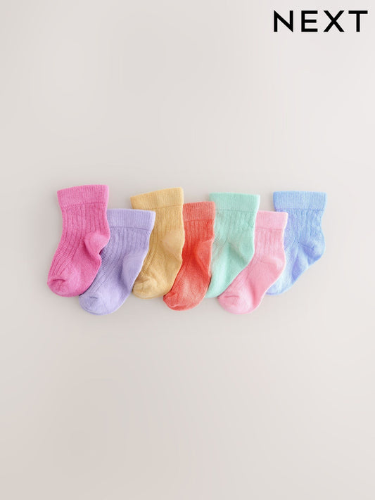 Bright Baby Socks 7 Pack (0mths-2yrs) image 3