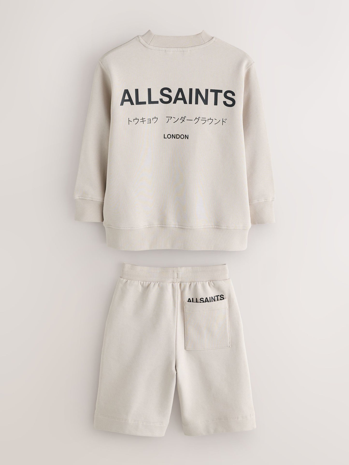 Dsiney Kidz - smALLSAINTS Neutral Underground Oversized Sweatshirt and Sweat Shorts Set image 10