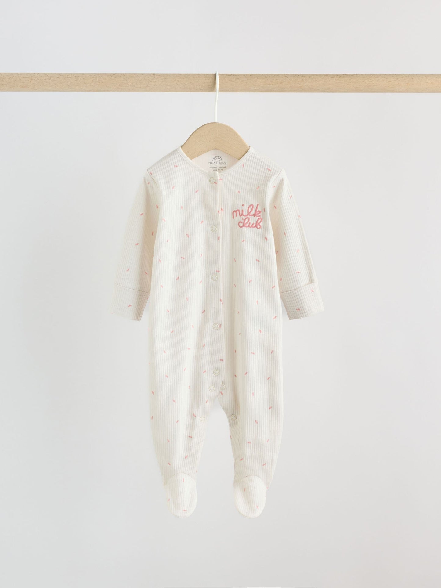 Cream Milk Club Baby Sleepsuit, Bodysuit, Bib and Hat Set 4 Piece (0-9mths) image 6