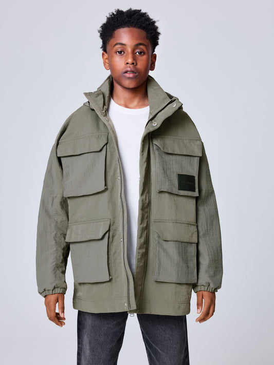 smALLSAINTS Khaki Green Longline Four Pocket Coat - image 2