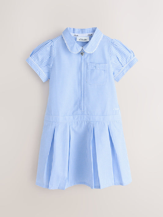 Dsiney Kidz - Clarks Blue Gingham Zip Front School Dresses 2 Pack image 2