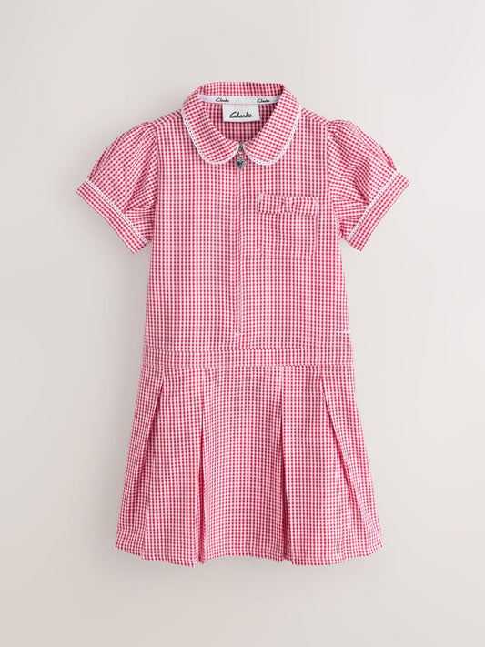 Dsiney Kidz - Clarks Red Gingham Zip Front School Dresses 2 Pack image 2