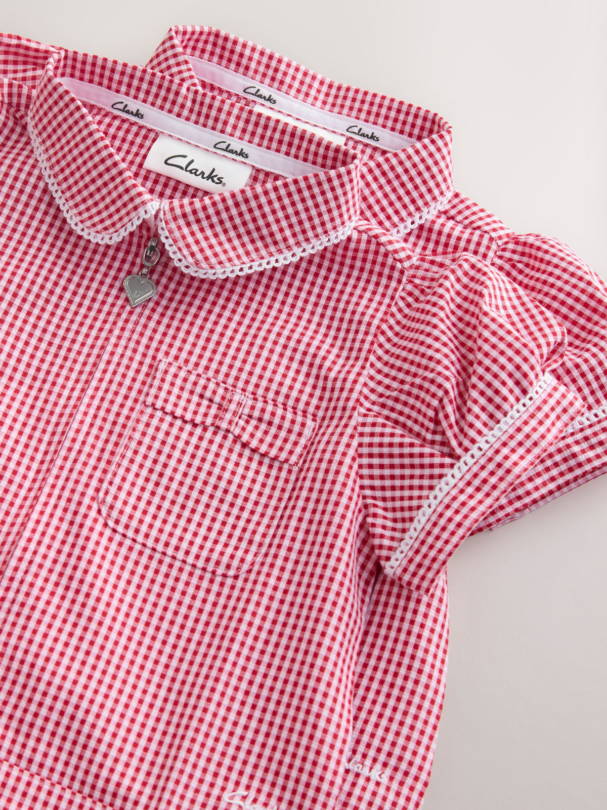 Dsiney Kidz - Clarks Red Gingham Zip Front School Dresses 2 Pack image 6