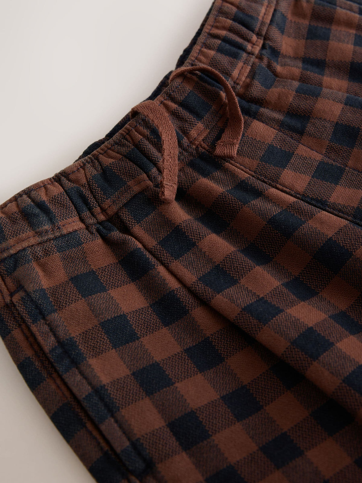 Brown Gingham Regular Fit Pull On Barrel Trousers (3mths-7yrs) - image 8