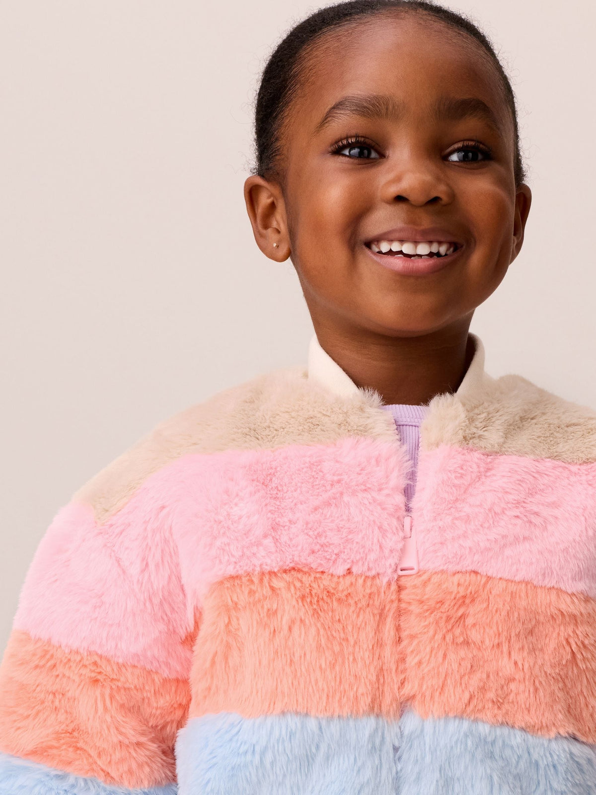 Little Bird Colourblock Fur Bomber Jacket - image 6