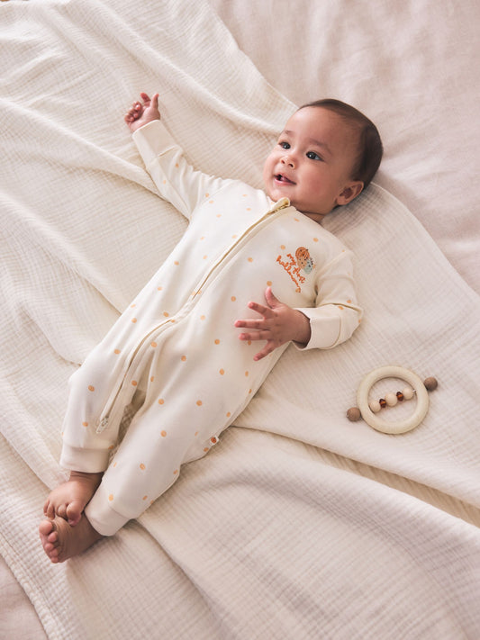 Neutral My First Halloween Two Way Zip Baby Sleepsuit (0mths-3yrs) image 2