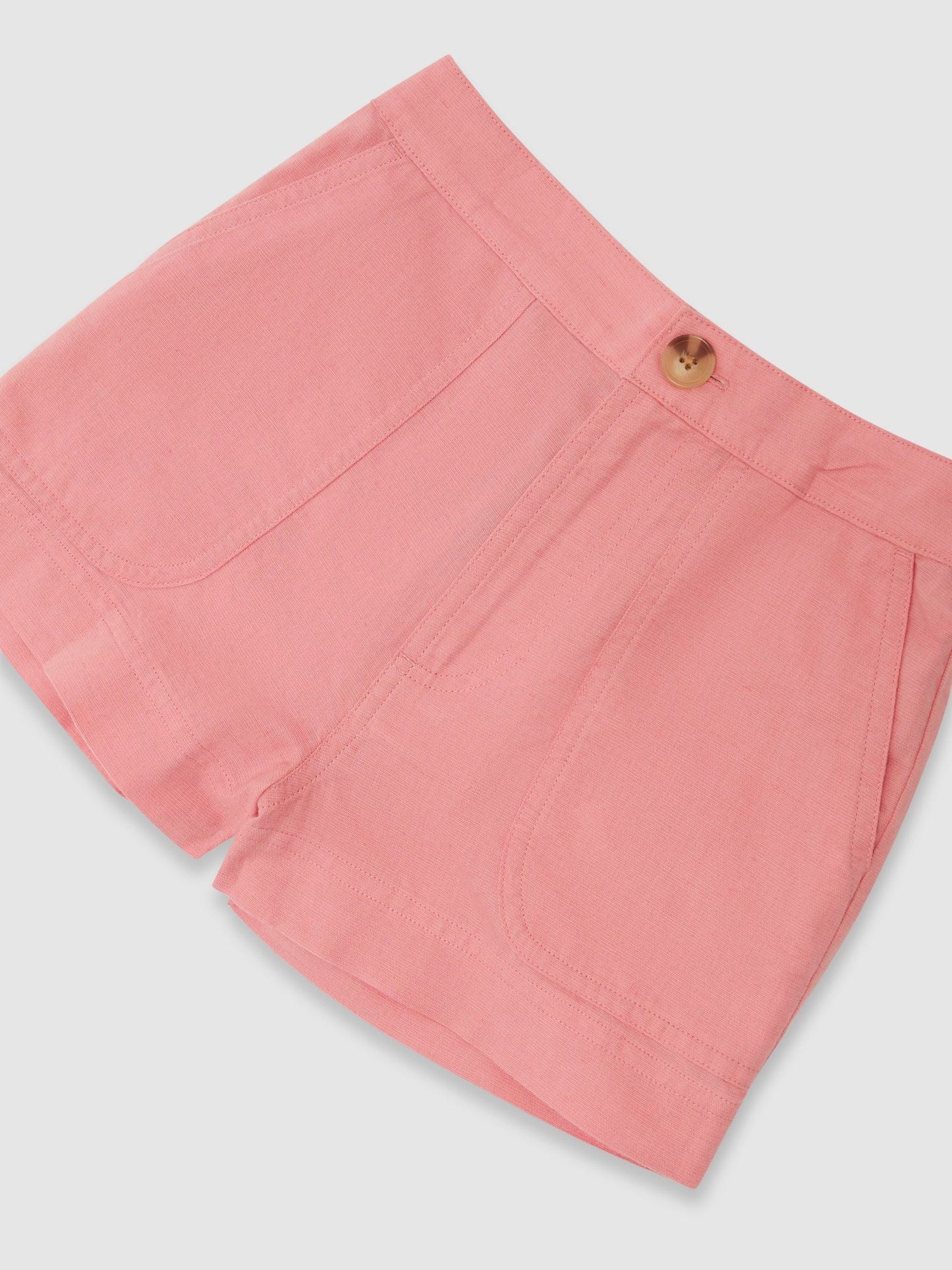 Reiss Coral Pink Alex 3-9 yrs Cotton-Linen Shorts image 3