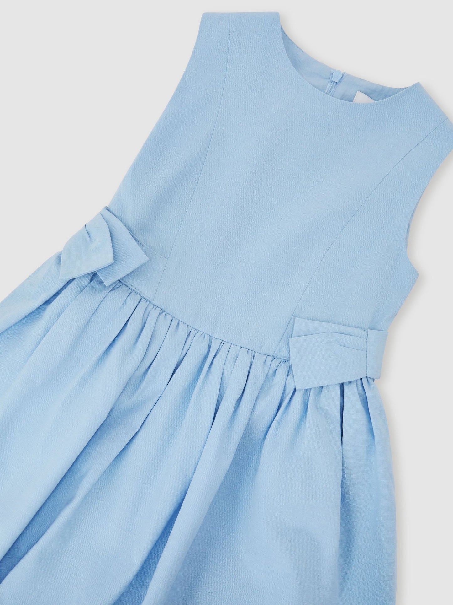 Reiss Pale Blue Marion 13-14 yrs Puffball Bow-Detail Sleeveless Dress image 1