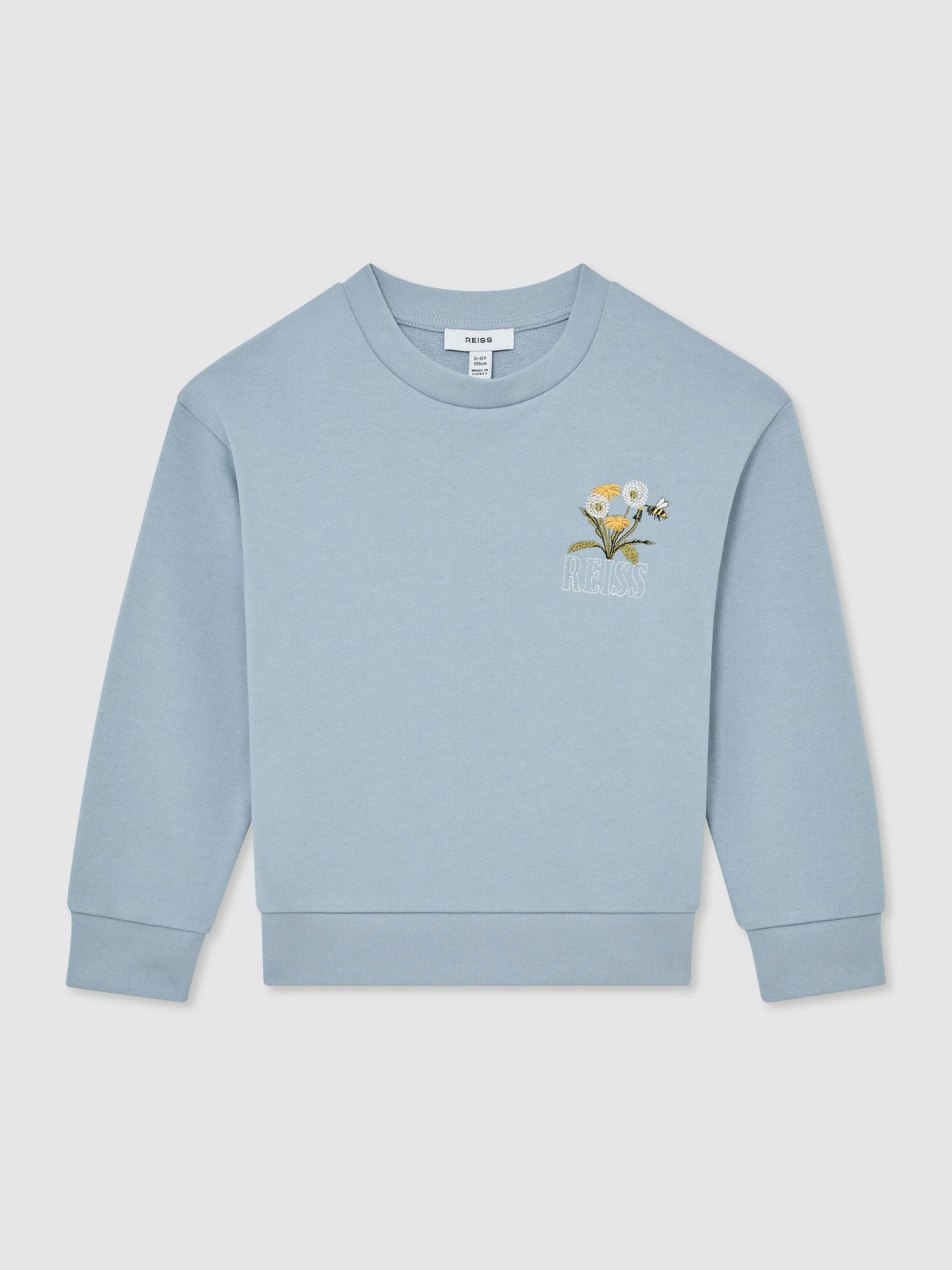 Reiss Pale Blue Epping 13-14 yrs Cotton Dandelion Logo Sweatshirt image 1