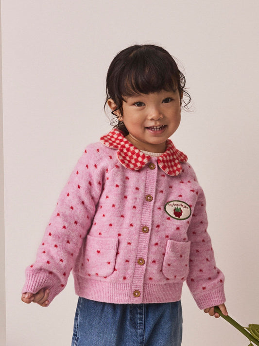 Pink Jam Pot Collar Cardigan (3mths-7yrs) - image 1