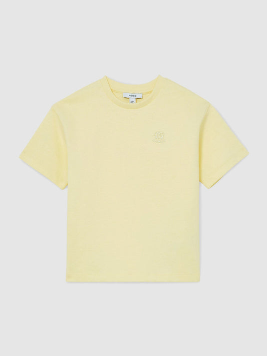 Reiss Yellow Rainer 9-13 yrs Monogram Embroidered Relaxed-Fit T-Shirt image 2