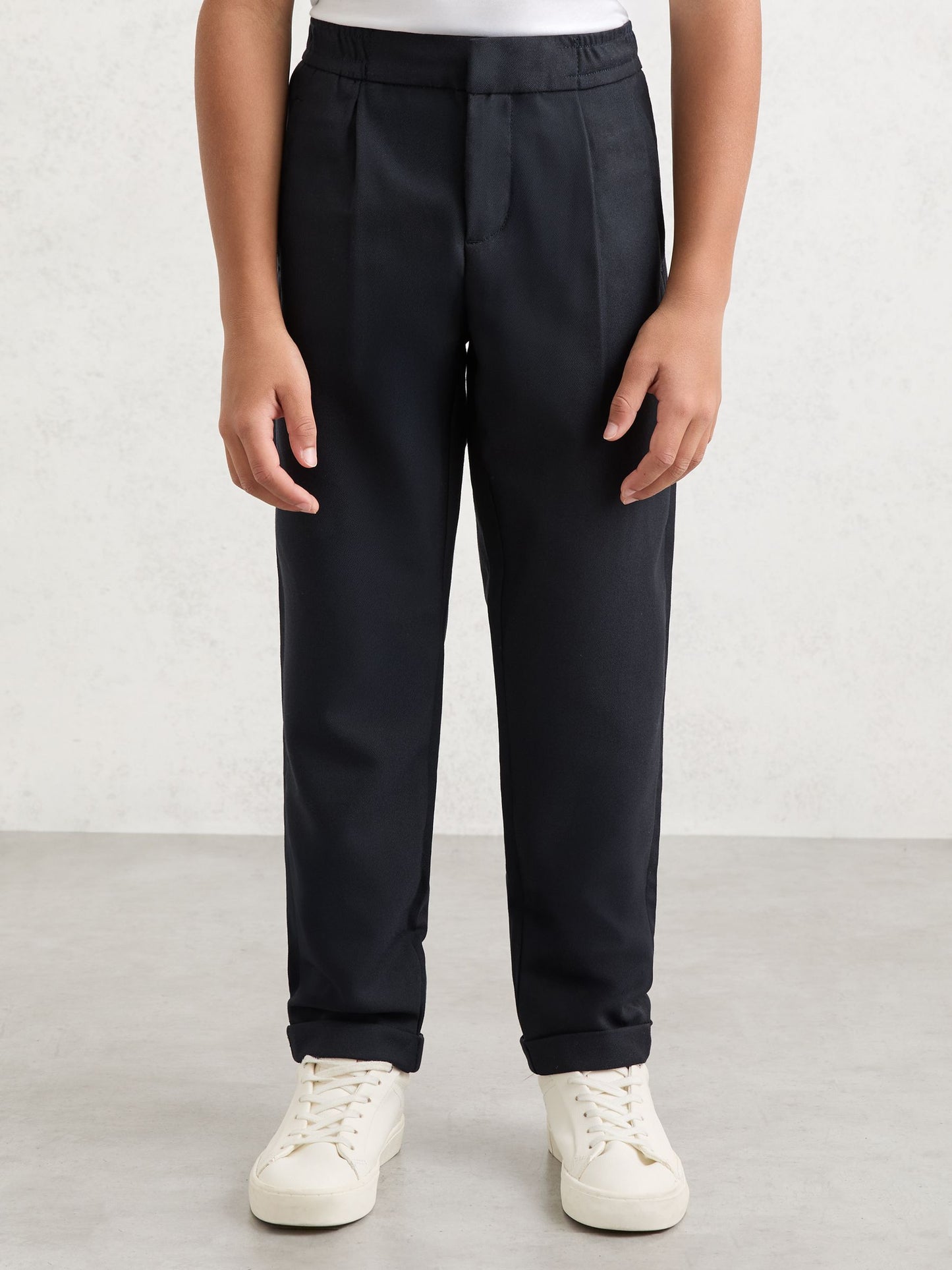 Reiss Navy Brighton 9-13 yrs Slim-Fit Pleated Trouser image 4