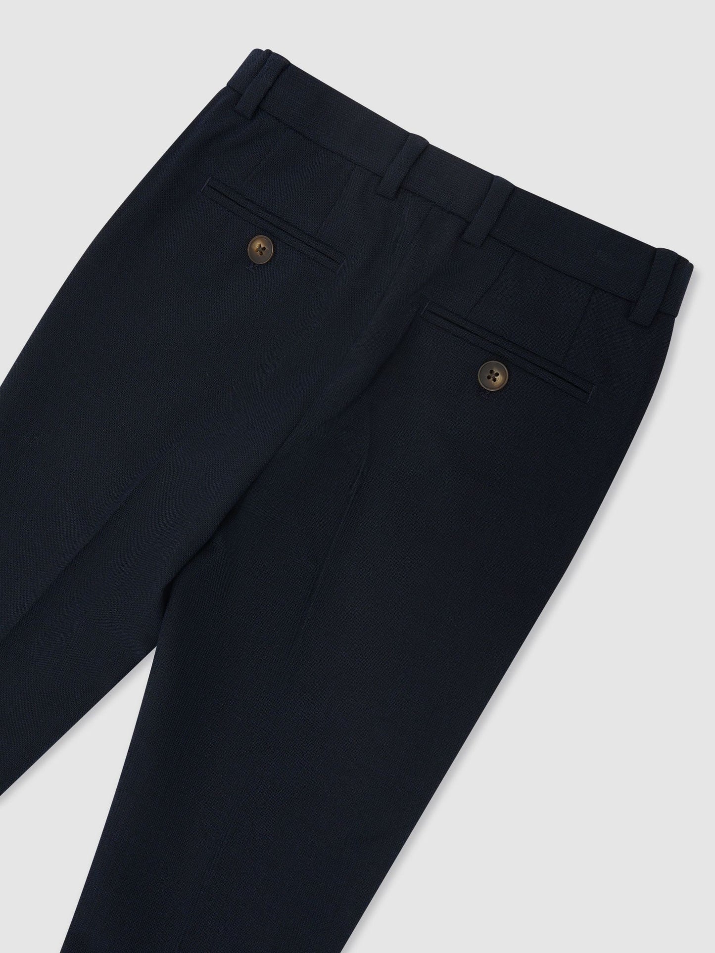 Reiss Navy Belmont T 13-14 yrs Slim-Fit Trousers With Wool image 1