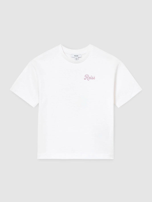 Reiss Optic White Baden 9-13 yrs Cotton Ice Lolly-Print T-Shirt image 2