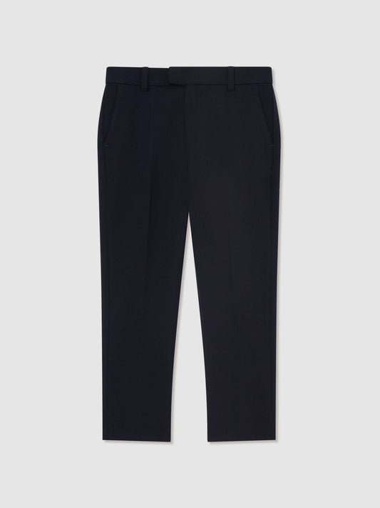 Reiss Navy Belmont T 9-13 yrs Slim-Fit Trousers With Wool image 2