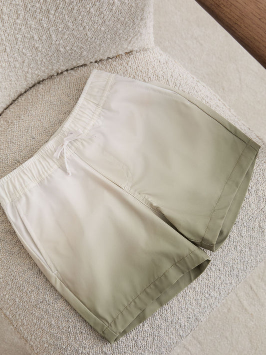 Reiss Green/White Cliff 3-9 yrs Printed Drawstring Swim Shorts image 2