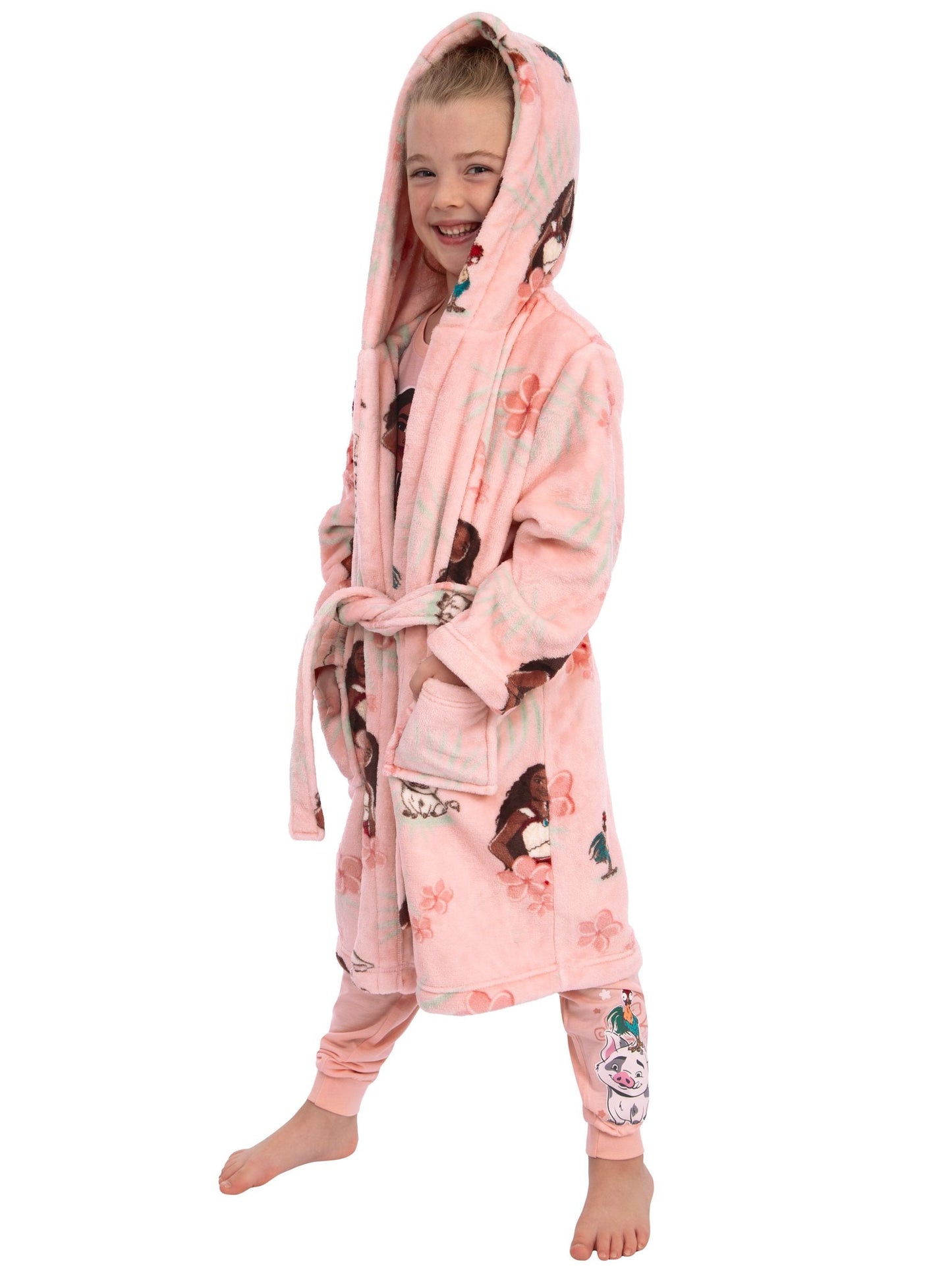 Character Pink Disney Moana Dressing Gown image 8