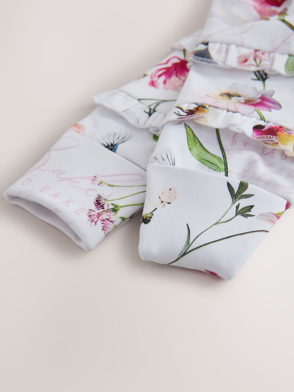 Baker by Ted Baker Pink/White Cotton Printed Sleepsuits 3 Pack - image 10