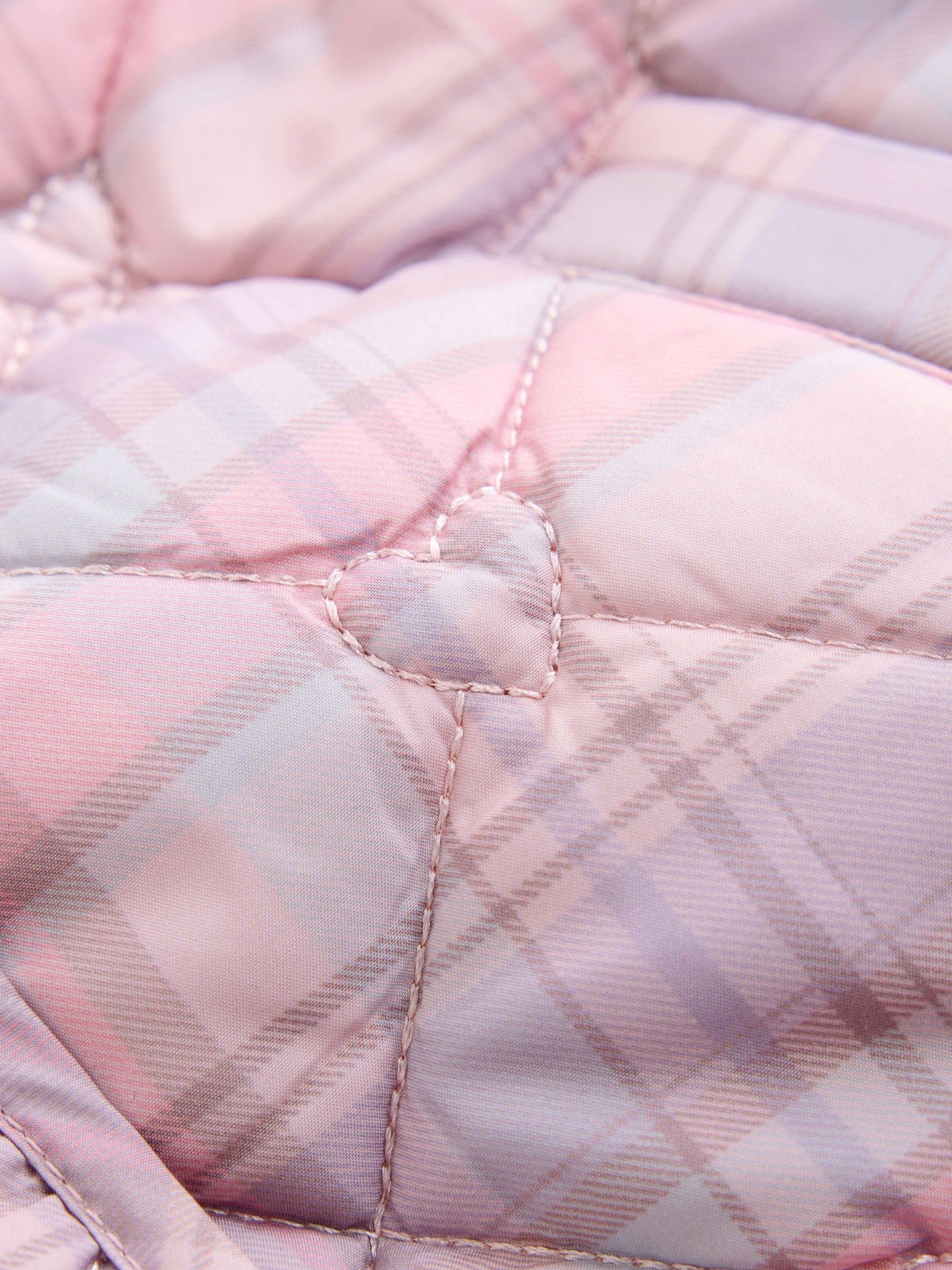 Dsiney Kidz - Pink Check Shower Resistant Frill Collar Quilted Jacket (3mths-7yrs) image 9