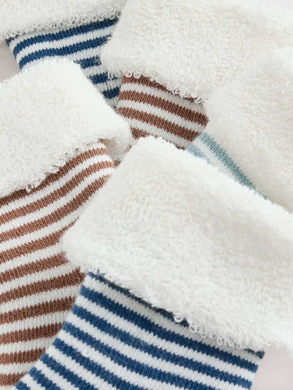 Dsiney Kidz - Stripe Roll Top Towel Baby Socks 5 Pack image 3