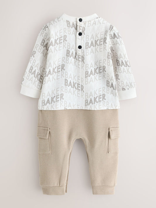 Baker by Ted Baker Letter Print Mockable Rompersuit image 2