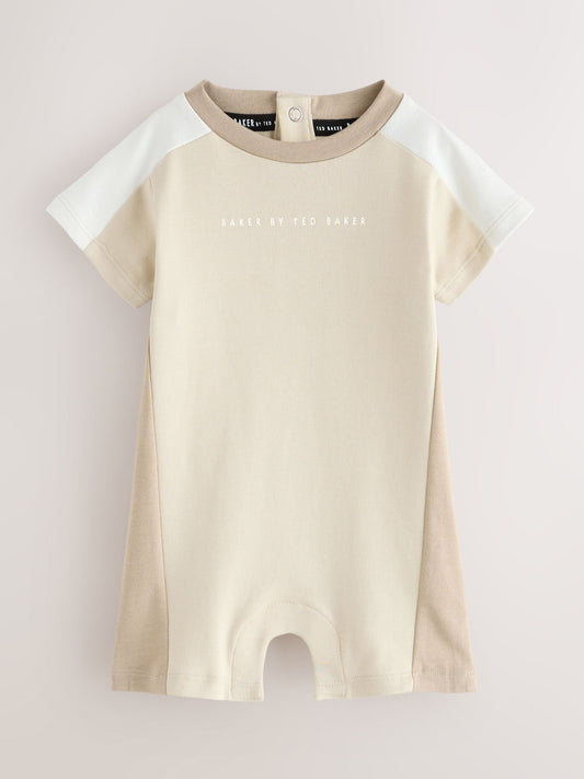 Baker by Ted Baker 2 Pack Colourblock Rompers image 2