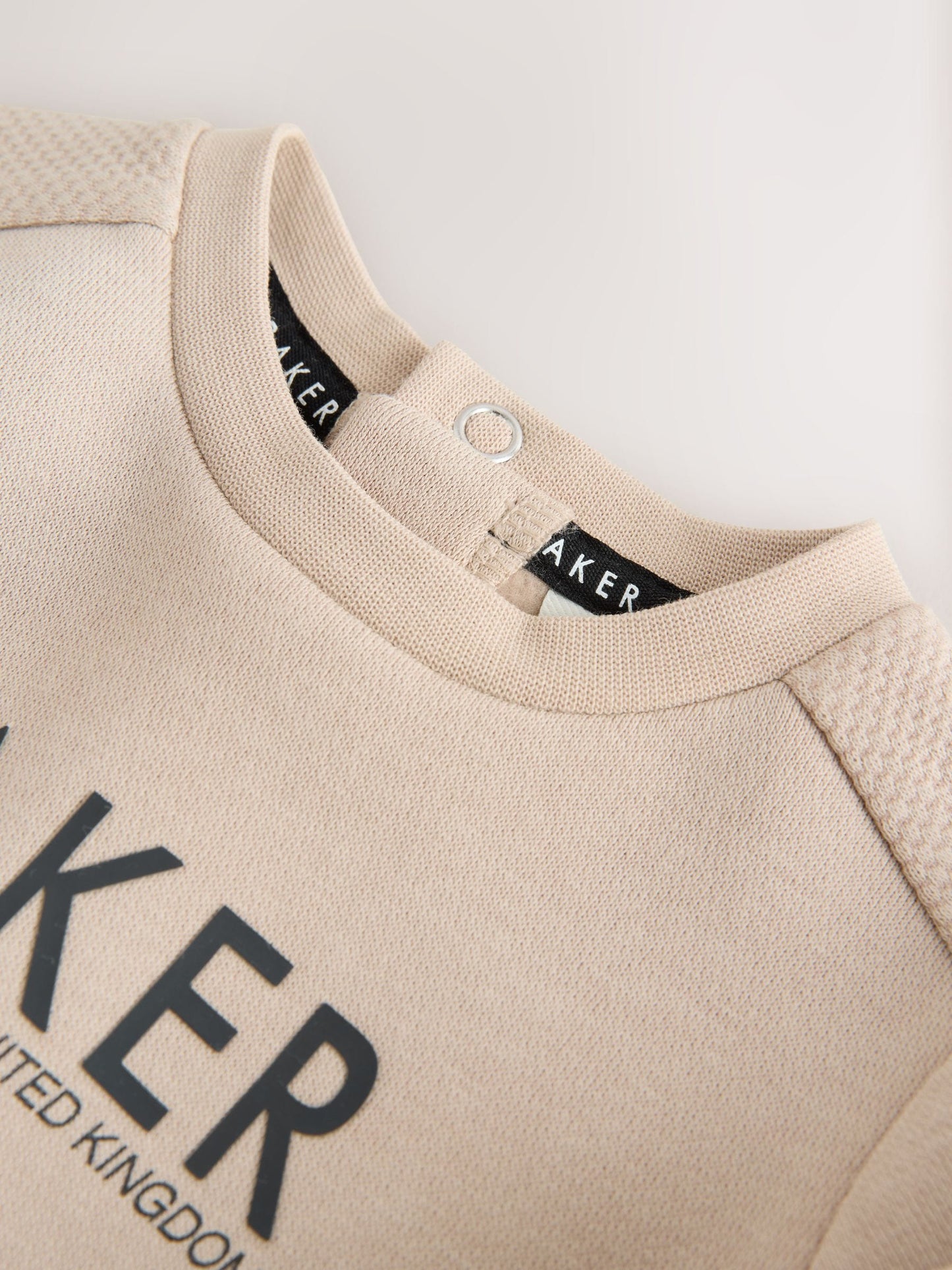 Baker by Ted Baker Stone/Charcoal Textured Romper image 6