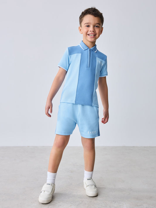 Dsiney Kidz - Baker by Ted Baker Textured Polo Shirt and Shorts Set image 2