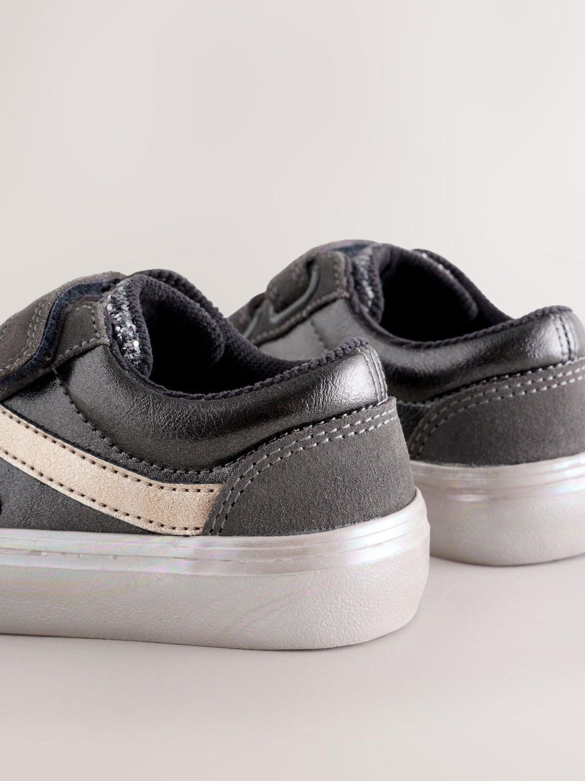 Dsiney Kidz - Pewter Grey Wide Fit (G) Touch Fastening Trainers image 5