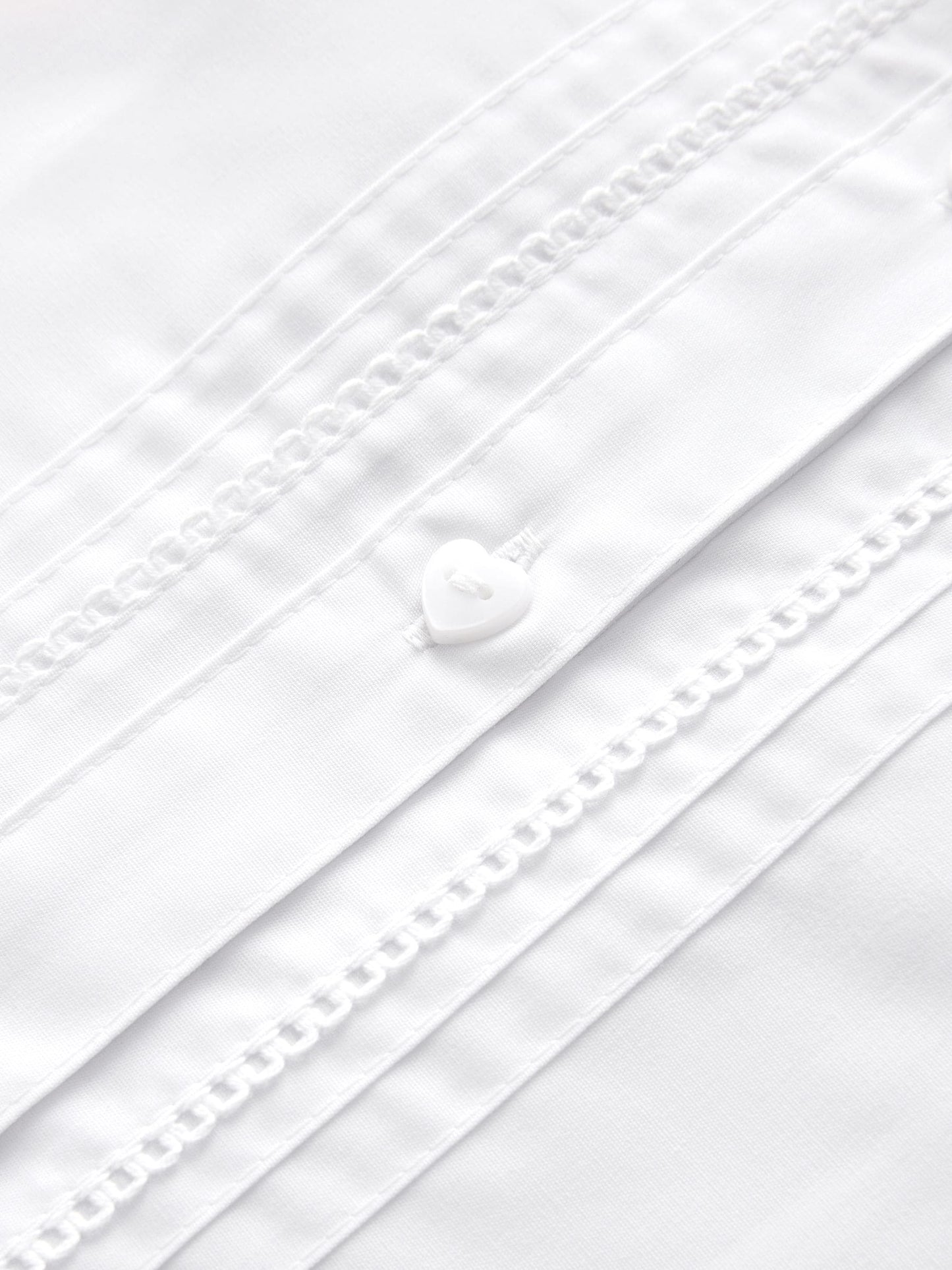 Dsiney Kidz - White Girls Long Sleeve Scalloped Lace Trim School Blouse 2 Pack (3-14yrs) image 5