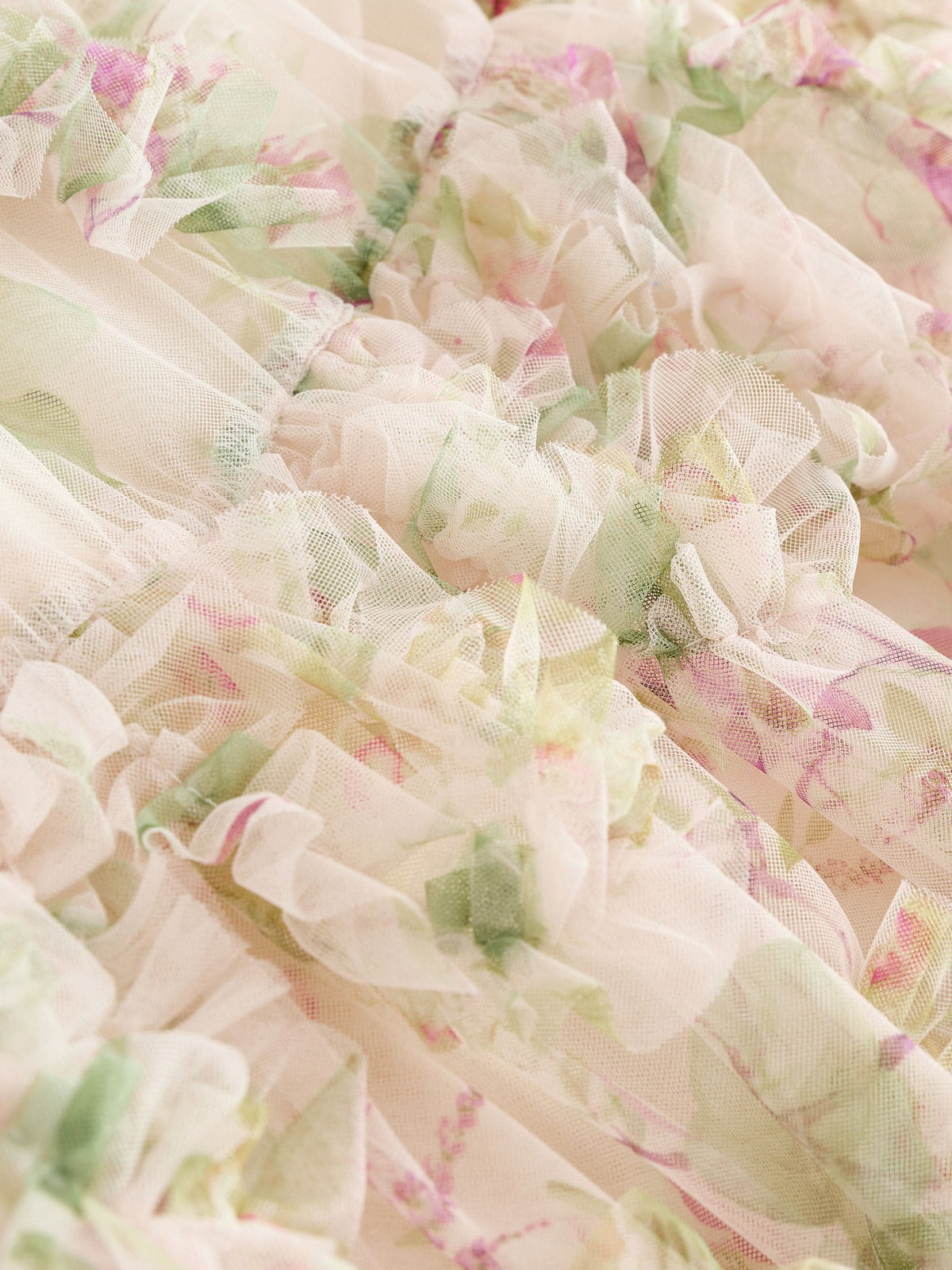 Dsiney Kidz - Cream/Pink Floral Floral 3D Ruffle Mesh Occasion Dress (3-16yrs) image 7