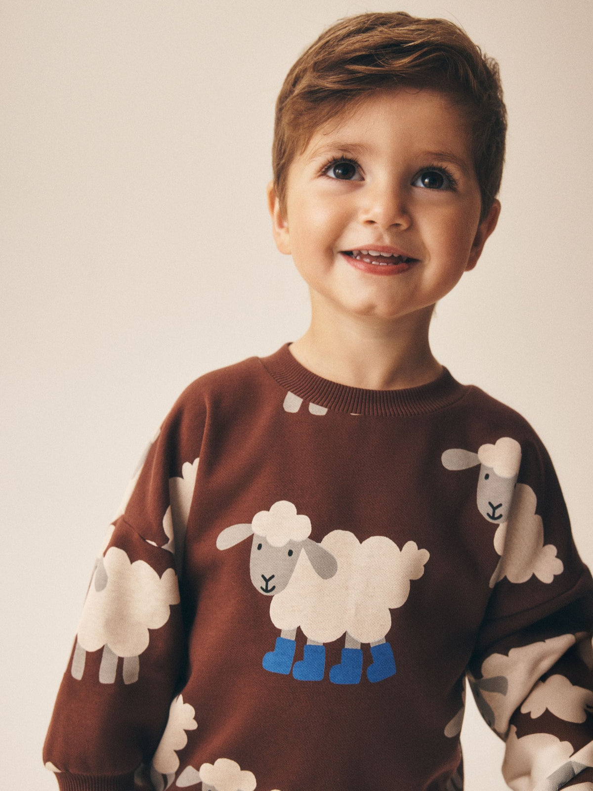 Dsiney Kidz - Brown Sheep All Over Printed Crew Neck Sweat Top (3mths-7yrs) image 4