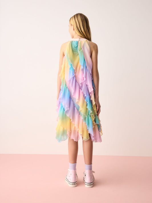 Dsiney Kidz - Olivia Rubin Ombre Mesh Waterfall Halter Dress image 2