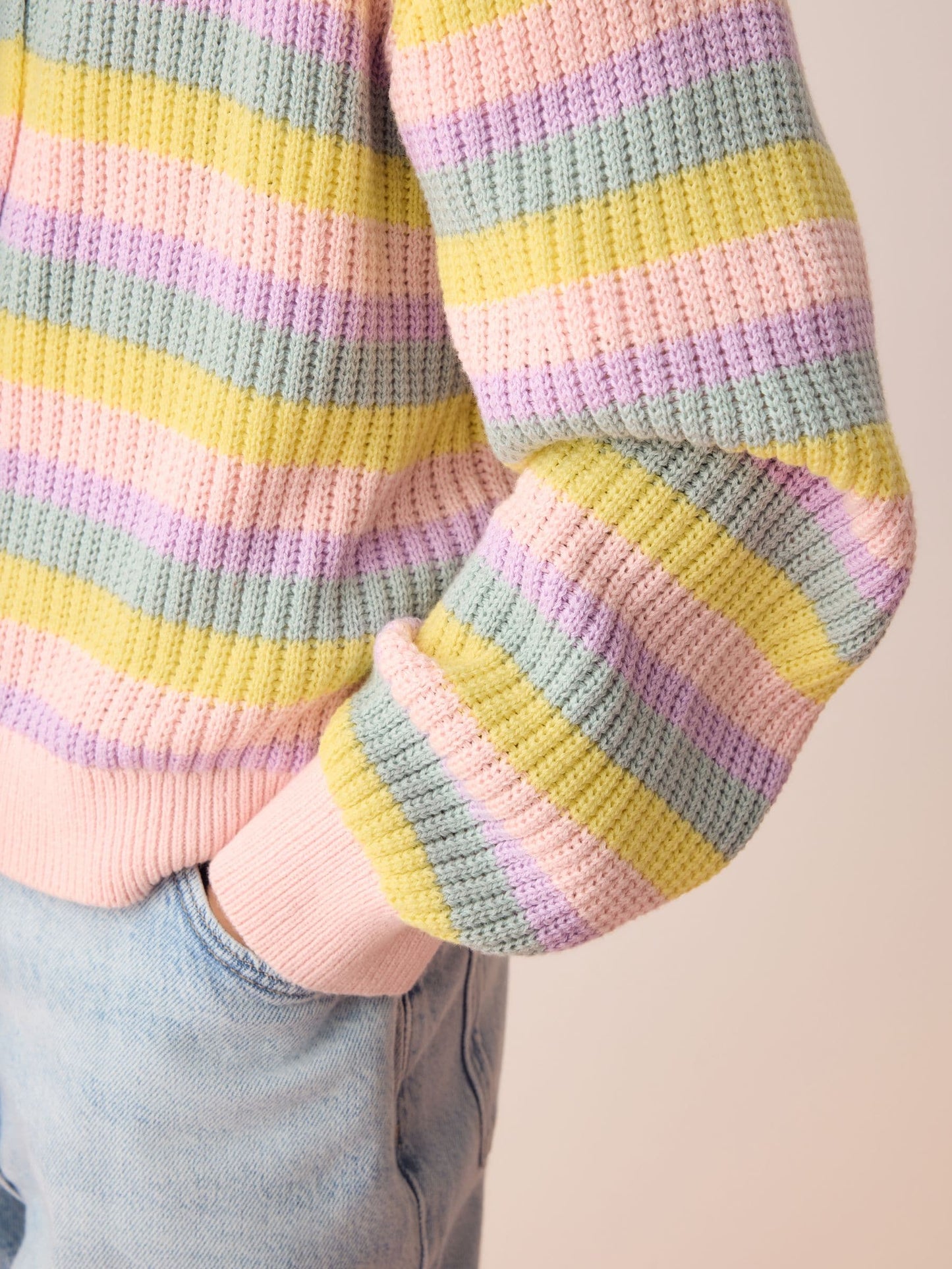 Dsiney Kidz - Olivia Rubin Pastel Stripe Knitted Cardigan image 7