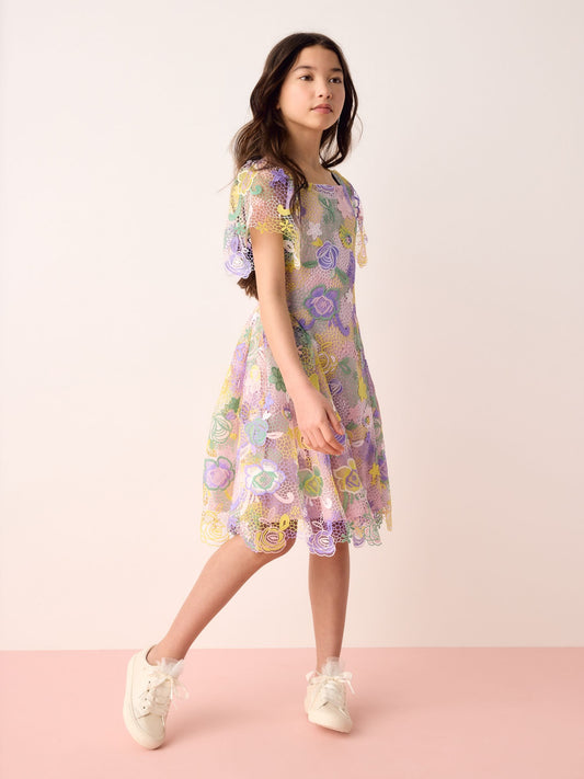 Dsiney Kidz - Olivia Rubin Floral Angel Sleeve Lace Dress image 2