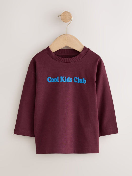 Multi Bright Fun Graphic Slogan Long Sleeve T-Shirts 5 Pack (3mths-7yrs) image 2