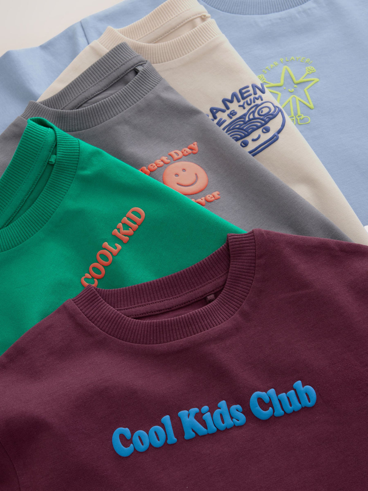 Dsiney Kidz - Multi Bright Fun Graphic Slogan Long Sleeve T-Shirts 5 Pack (3mths-7yrs) image 8