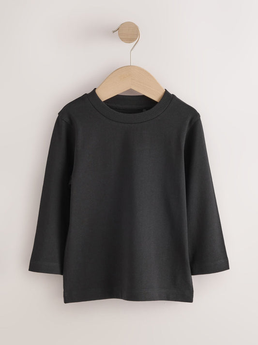 Disney Kidz - Black Long Sleeve Plain T-Shirt (3mths-7yrs) image 1